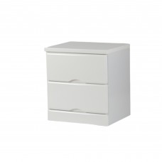 MSW 2-Drawer Dresser Nightstand Smile Pattern (White)